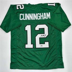 Facsimile Autographed Randall Cunningham Philadelphia Kelly Green Reprint Laser